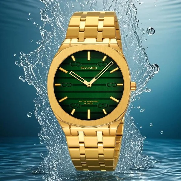 Чоловічий годинник Skmei 9372GDGN Gold-Green фото 3