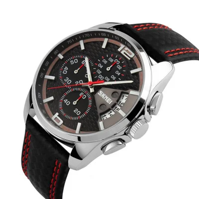Мужские часы Skmei 9106RD Silver-Black-Red