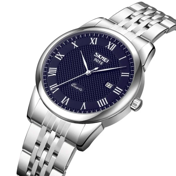 Чоловічий годинник Skmei 9058SBU-B Silver-Blue фото 3