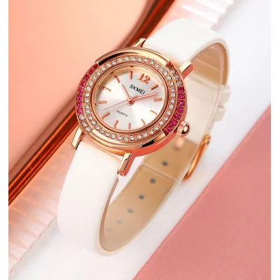 Жіночий наручний годинник Skmei 1855RGWT Rose Gold-White