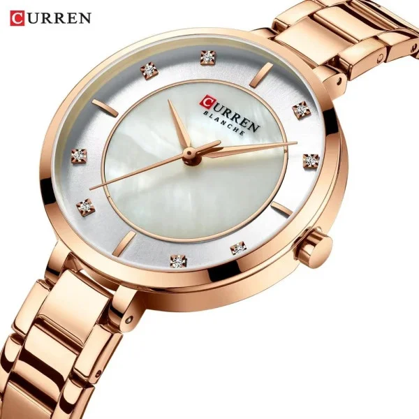 Жіночий годинник Сurren 9051 Rose Gold-White фото 5