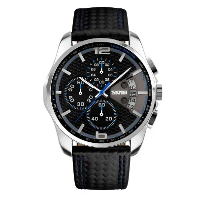 Чоловічий годинник Skmei 9106BU Silver-Black-Blue