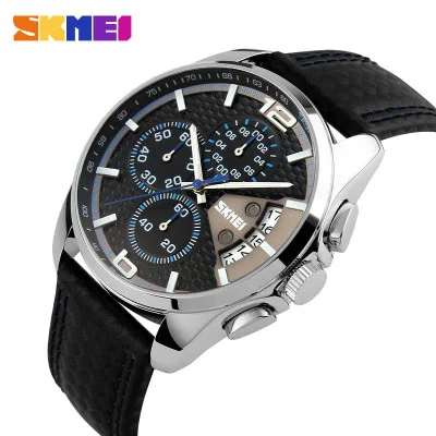 Чоловічий годинник Skmei 9106BU Silver-Black-Blue