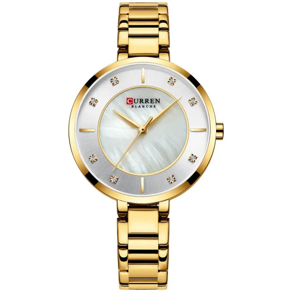 Женские часы Сurren 9051 Gold-White фото 1