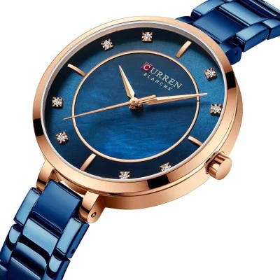 Жіночий годинник Сurren 9051 Rose Gold-Blue