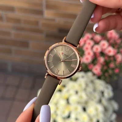 Женские часы Сurren 9079 Rose Gold-Coffee