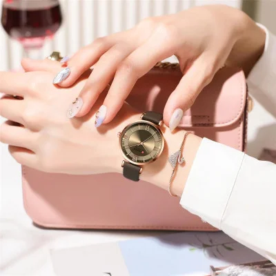 Женские часы Сurren 9079 Rose Gold-Coffee