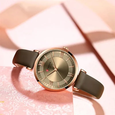 Женские часы Сurren 9079 Rose Gold-Coffee