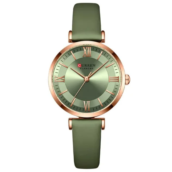 Жіночий годинник Сurren 9079 Rose Gold-Light Green фото 1