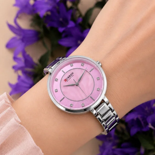 Женские часы Curren 9051 Silver-Pink фото 3