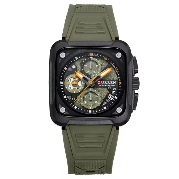 Чоловічий годинник Curren 8461 Army Green фото 1