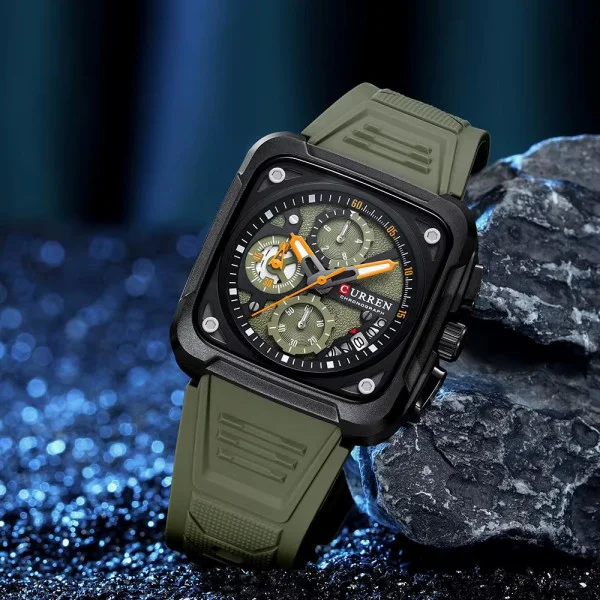 Чоловічий годинник Curren 8461 Army Green фото 4