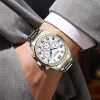 Чоловічий годинник Curren 8466 Silver-Gold-White фото 5