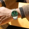 Чоловічий годинник Curren 8471 Silver-Gold-Green фото 3