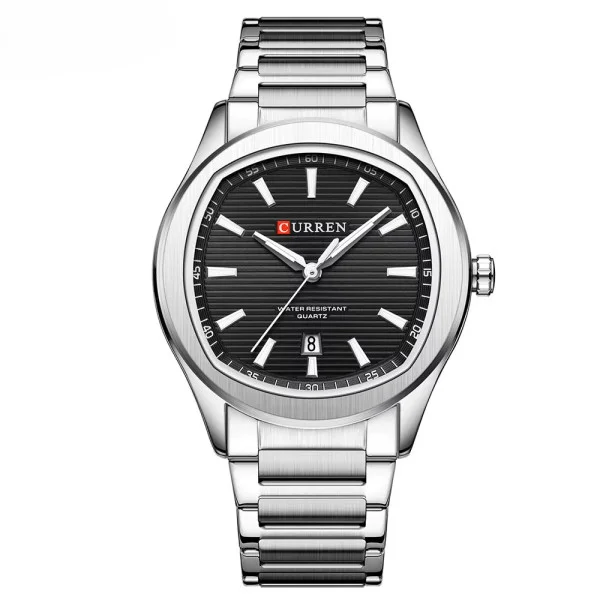 Чоловічий годинник Curren 8474 Silver-Black фото 1