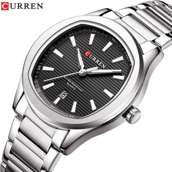 Чоловічий годинник Curren 8474 Silver-Black фото 4