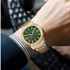Чоловічий годинник Curren 8474 Silver-Gold-Green фото 4