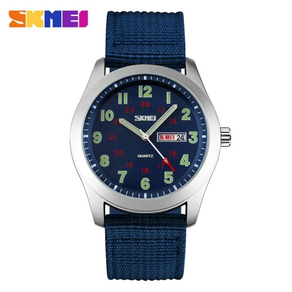 Чоловічий годинник Skmei 9112BU Silver-Blue фото 1
