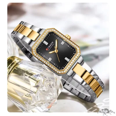 Женские часы Curren 9102 Silver-Gold-Black