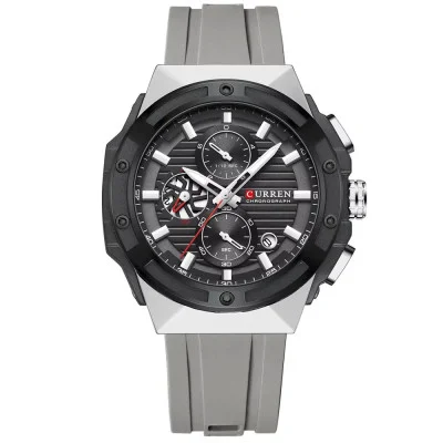 Чоловічий годинник Curren 8462 Silver-Black