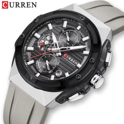 Чоловічий годинник Curren 8462 Silver-Black