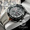 Чоловічий годинник Curren 8462 Silver-Black фото 5