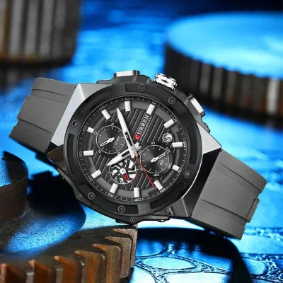 Чоловічий годинник Curren 8462 Silver-Black