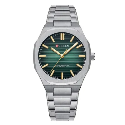 Чоловічий годинник Сurren 8456 Silver-Green