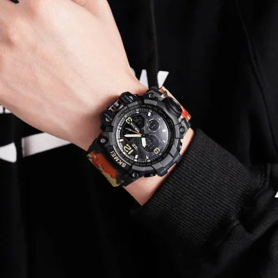 Чоловічий годинник Skmei 1155BCMRD Black-Camo Red