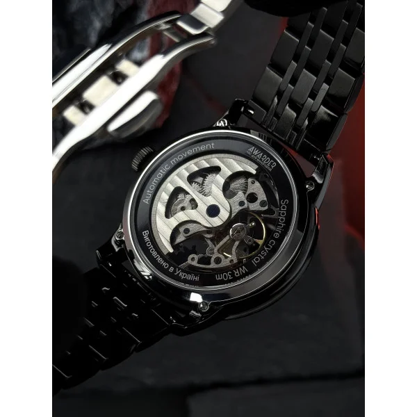 Чоловічий годинник Awarder 043 Де би не був All Black Steel Automatic фото 12