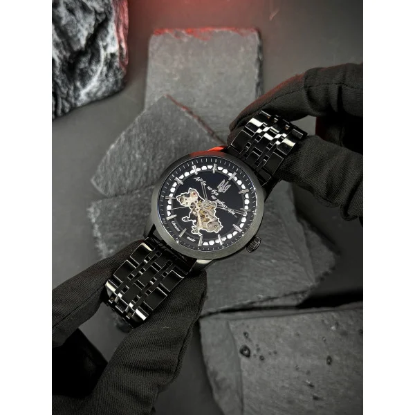 Чоловічий годинник Awarder 043 Де би не був All Black Steel Automatic фото 7