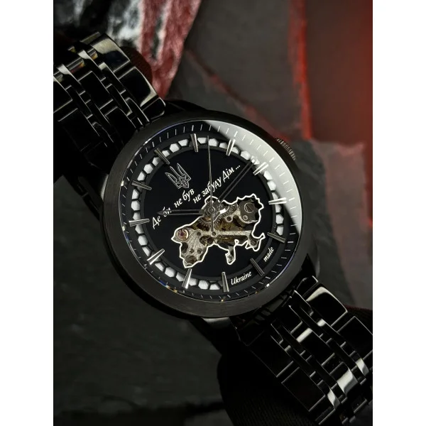 Чоловічий годинник Awarder 043 Де би не був All Black Steel Automatic фото 10