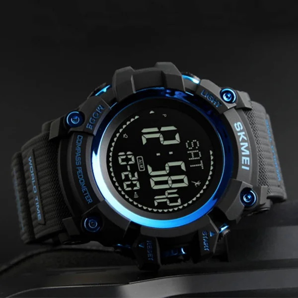 Чоловічий годинник Skmei 1356BU Black-Blue Compass фото 5