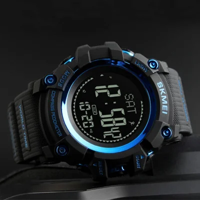Чоловічий годинник Skmei 1356BU Black-Blue Compass
