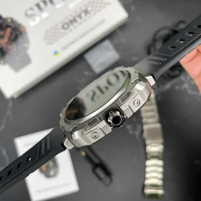 Умные смарт часы Modfit Onyx Silver Steel + Ремешок в подарок