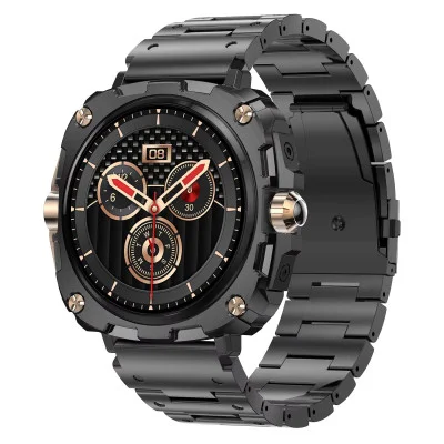 Умные смарт часы Modfit Onyx Black-Gold Steel + Ремешок в подарок