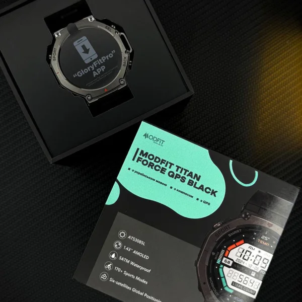 Розумний годинник Modfit Titan Force GPS Black фото 8