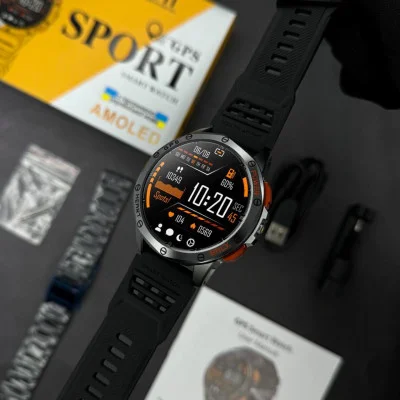 Умные смарт часы Modfit Pathfinder GPS Compass Black Steel + Ремешок в подарок