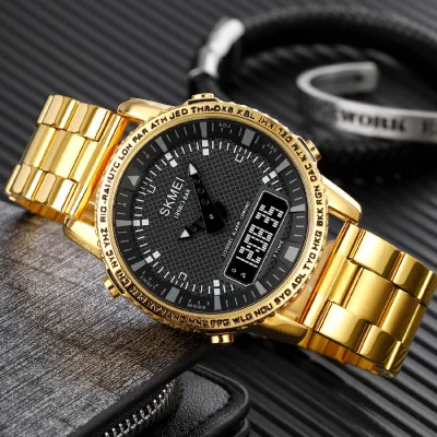 Чоловічий годинник Skmei 1898GDBK Gold-Black