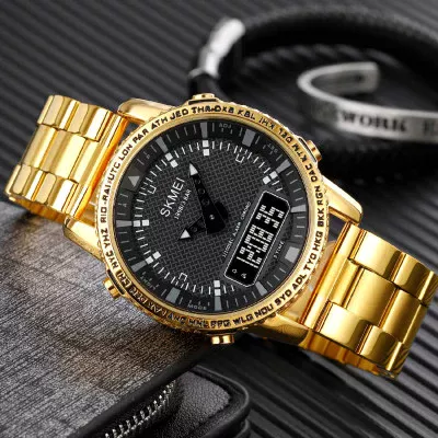 Чоловічий годинник Skmei 1898GDBK Gold-Black