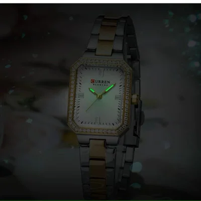 Женские часы Curren 9102 Silver-Gold-White