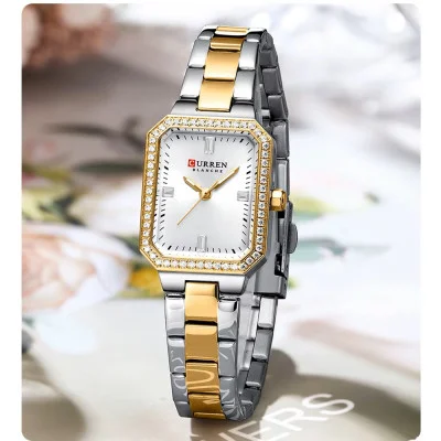 Жіночий годинник Curren 9102 Silver-Gold-White