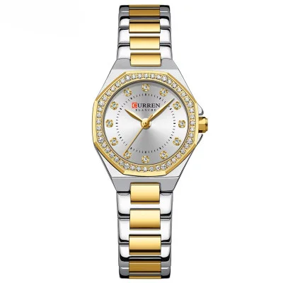 Жіночий годинник Curren 9100 Silver-Gold-White