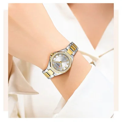 Жіночий годинник Curren 9100 Silver-Gold-White