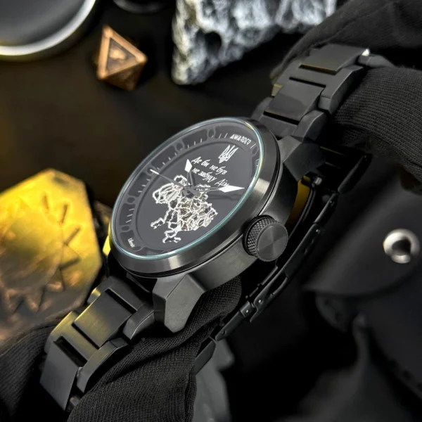 Чоловічий годинник Awarder 058 Де би не був Black-White Steel фото 6