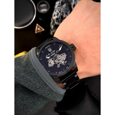 Мужские часы Awarder 058 Де би не був Black-White Steel