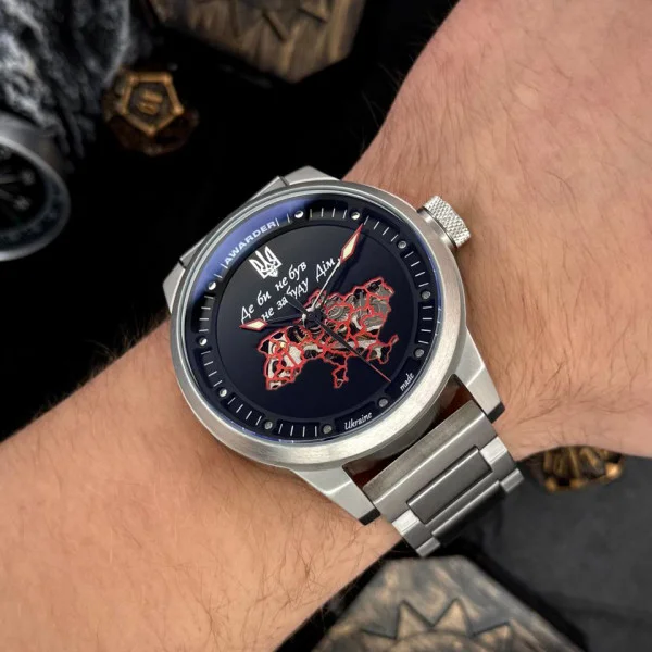 Чоловічий годинник Awarder 058 Де би не був Silver-Black Steel фото 4