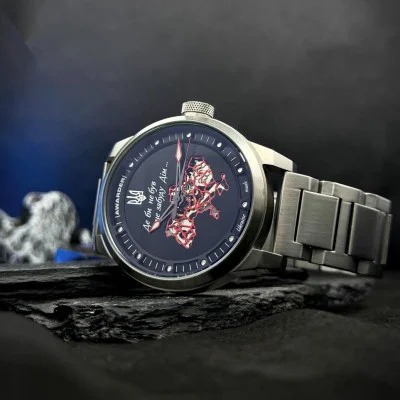 Чоловічий годинник Awarder 058 Де би не був Silver-Black Steel