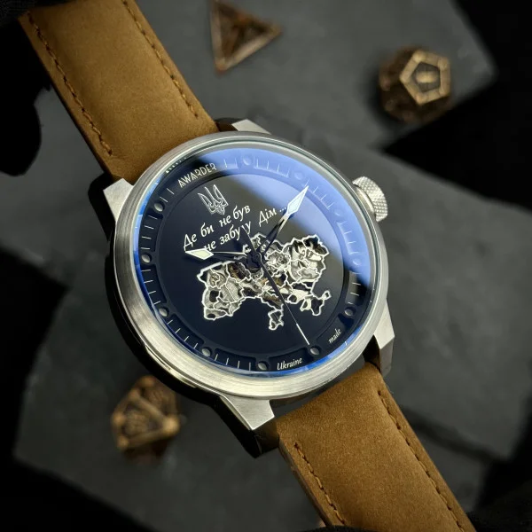 Чоловічий годинник Awarder 058 Де би не був Silver-White-Brown фото 5