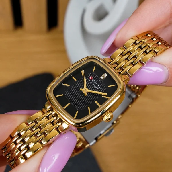 Женские часы Curren 9093 Gold-Black фото 4